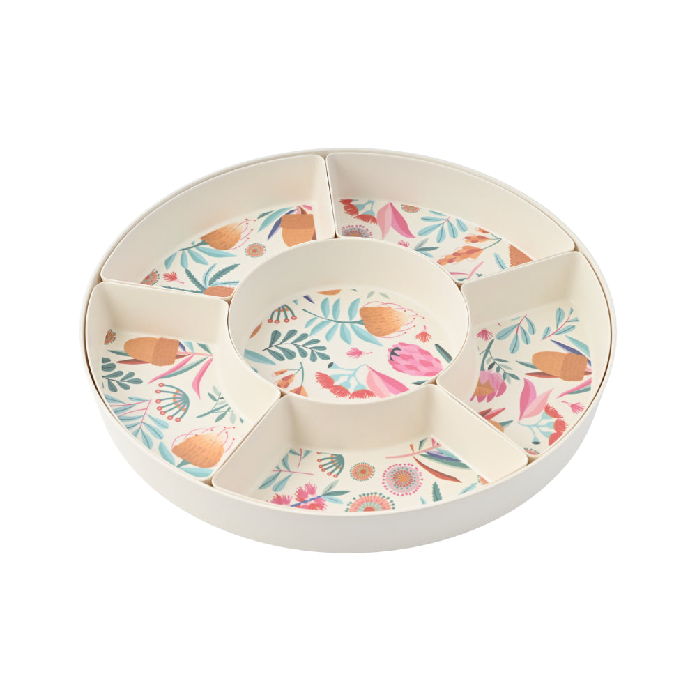 Indigo Series Bamboo Compartment Platter - SPRING NATIVE